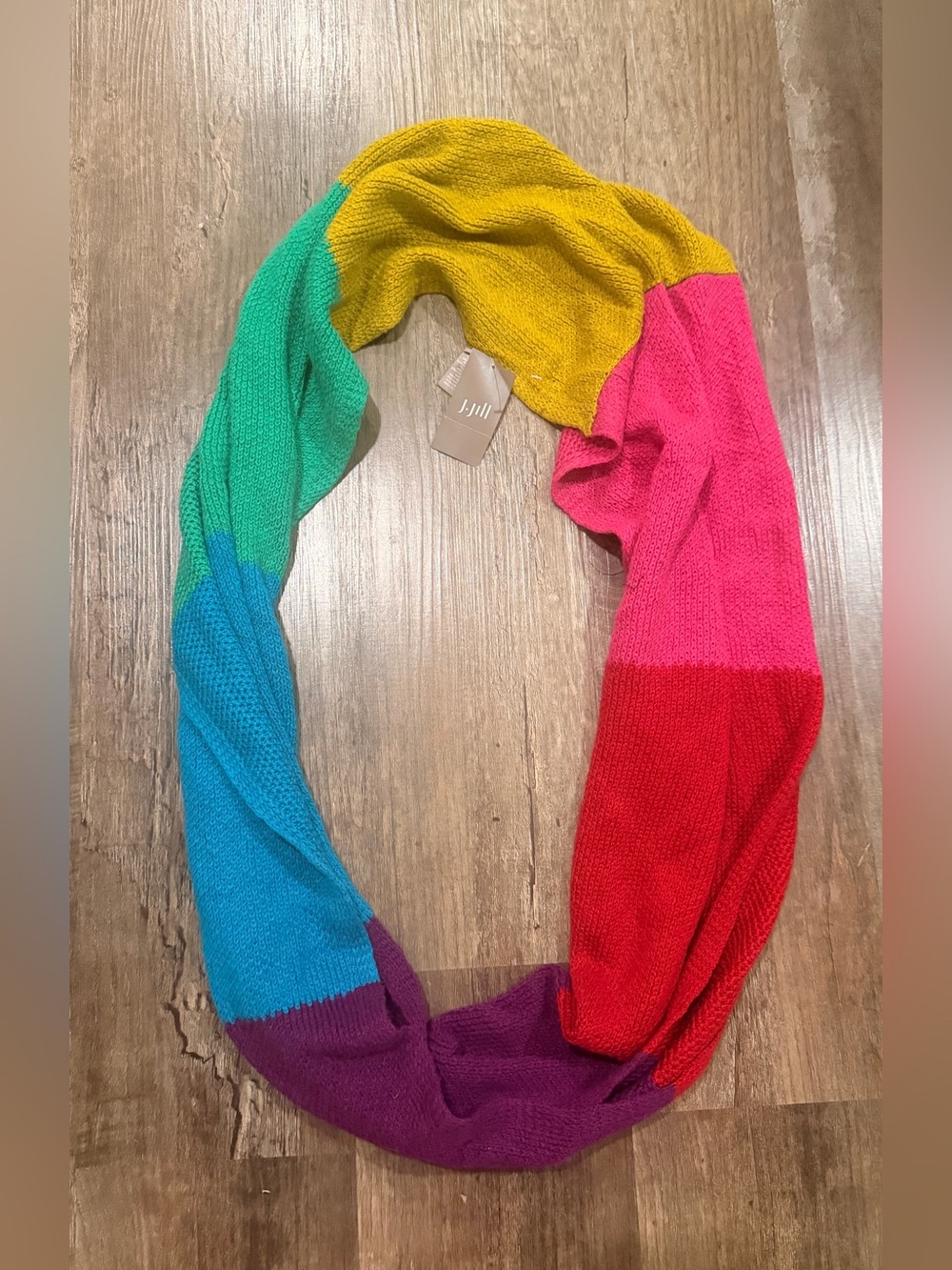 NWT J Jill Rainbow Infinity Scarf